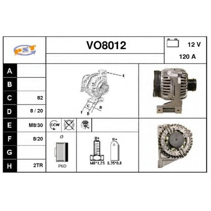 Photo Alternator SNRA VO8012