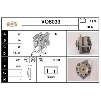 Photo Alternator SNRA VO8033