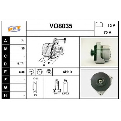 Zdjęcie Alternator SNRA VO8035