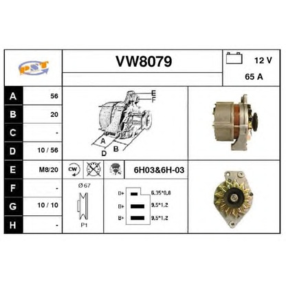 Foto Alternador SNRA VW8079