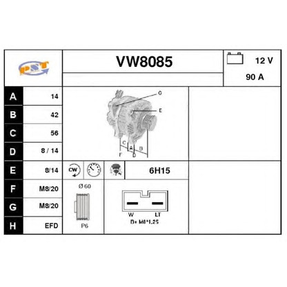 Photo Alternateur SNRA VW8085