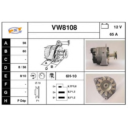 Zdjęcie Alternator SNRA VW8108