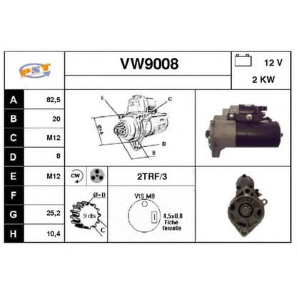 Photo Démarreur SNRA VW9008