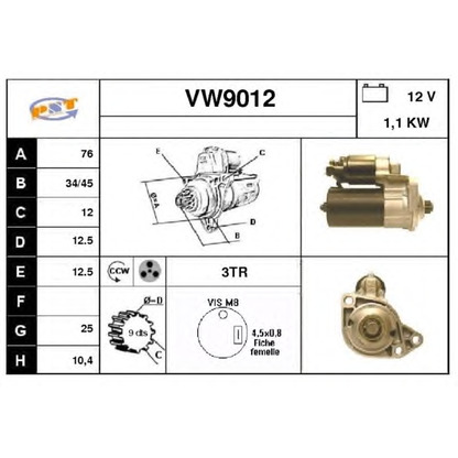 Zdjęcie Rozrusznik SNRA VW9012