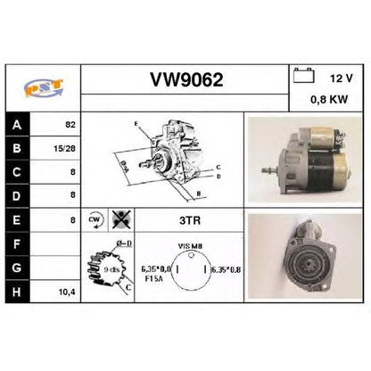 Foto Motorino d'avviamento SNRA VW9062