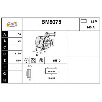 Foto Alternador SNRA BM8075