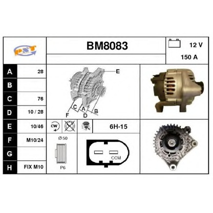 Foto Alternador SNRA BM8083