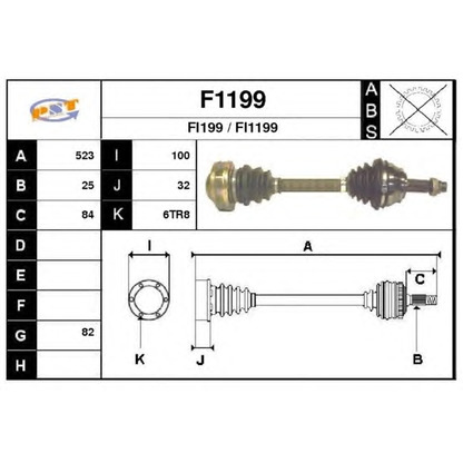 Photo Arbre de transmission SNRA F1199