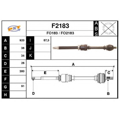 Foto Albero motore/Semiasse SNRA F2183