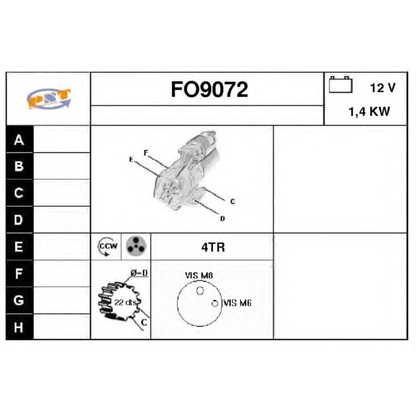 Zdjęcie Rozrusznik SNRA FO9072