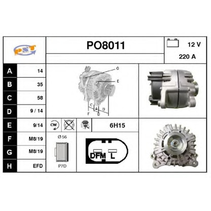 Foto Alternatore SNRA PO8011