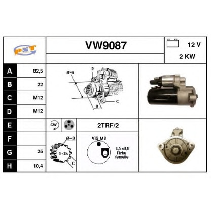 Foto Motor de arranque SNRA VW9087