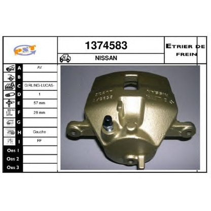 Photo Brake Caliper SNRA 1374583