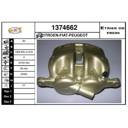 Photo Brake Caliper SNRA 1374662