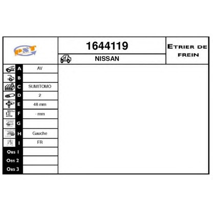 Photo Étrier de frein SNRA 1644119