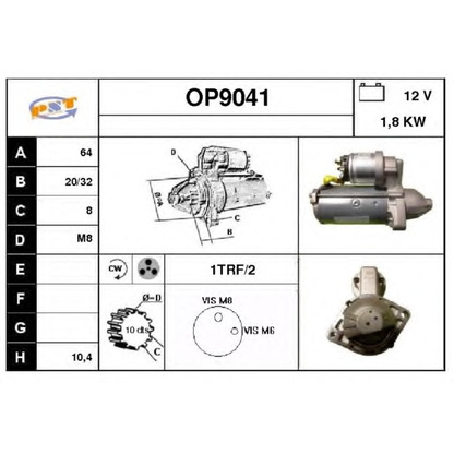 Foto Motor de arranque SNRA OP9041