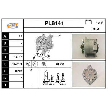 Zdjęcie Alternator SNRA PL8141