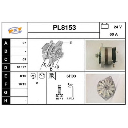 Foto Alternador SNRA PL8153