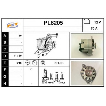 Foto Alternador SNRA PL8205