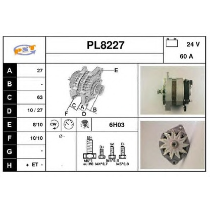 Zdjęcie Alternator SNRA PL8227