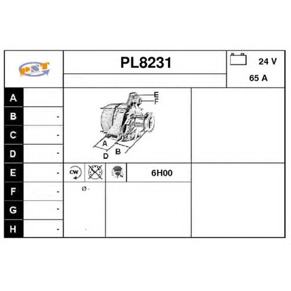 Foto Alternador SNRA PL8231