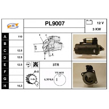 Foto Motor de arranque SNRA PL9007