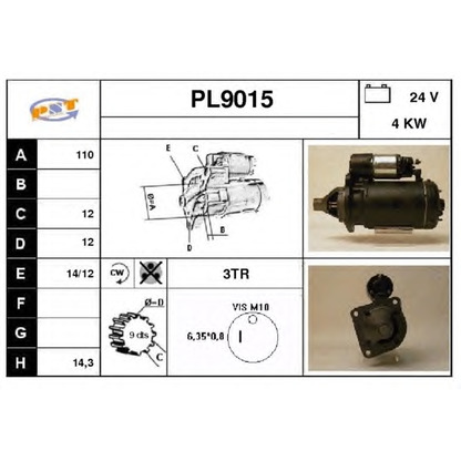 Foto Motor de arranque SNRA PL9015