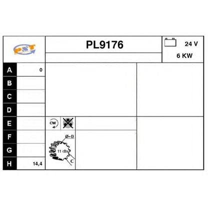 Foto Motor de arranque SNRA PL9176