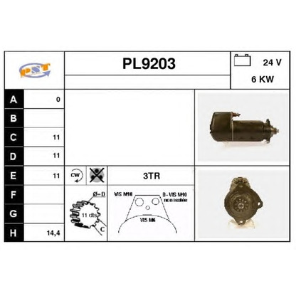 Foto Motor de arranque SNRA PL9203