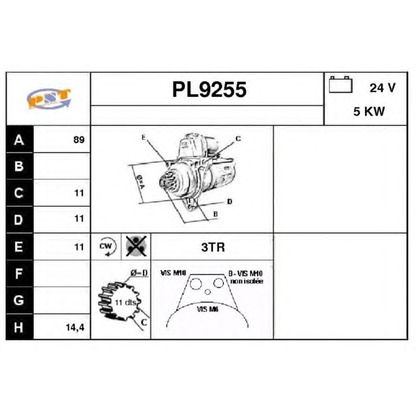 Foto Motor de arranque SNRA PL9255