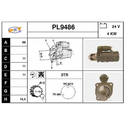 Foto Motor de arranque SNRA PL9486