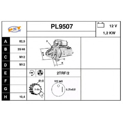 Foto Motor de arranque SNRA PL9507