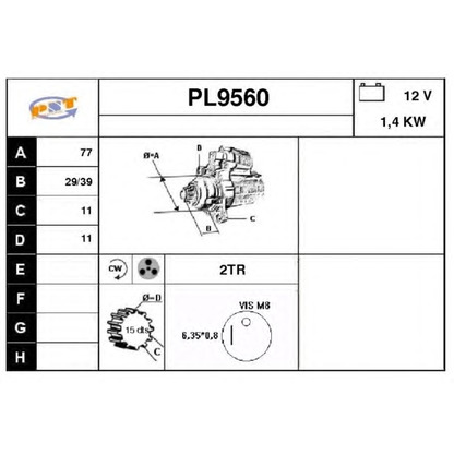 Foto Motor de arranque SNRA PL9560