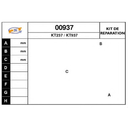 Photo Bellow Set, drive shaft SNRA 00937