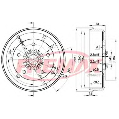 Photo Brake Drum FREMAX BD0010