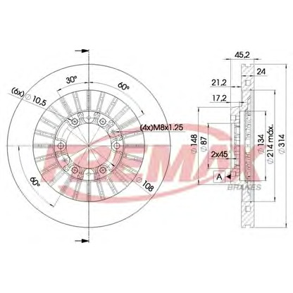 Zdjęcie Tarcza hamulcowa FREMAX BD7043