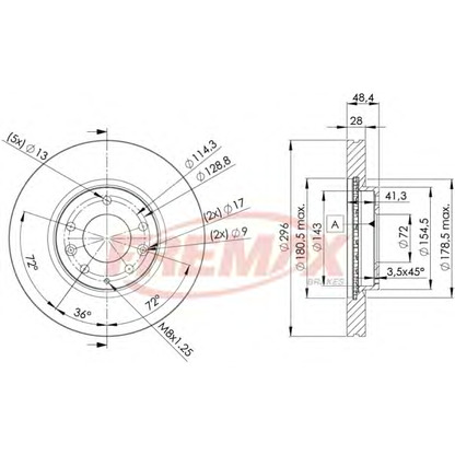 Photo Disque de frein FREMAX BD2063