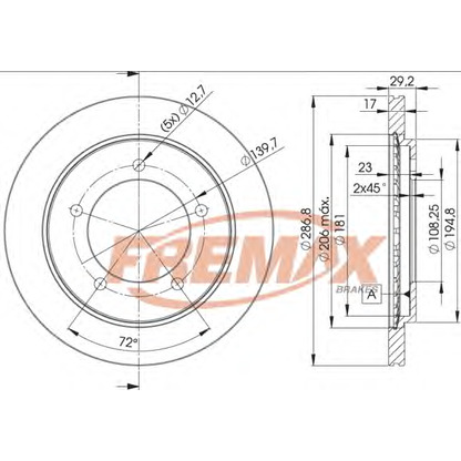 Photo Brake Disc FREMAX BD2863