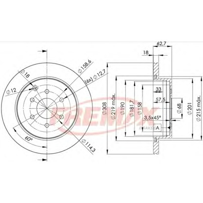 Zdjęcie Tarcza hamulcowa FREMAX BD4203