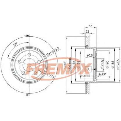 Foto Bremsscheibe FREMAX BD9199