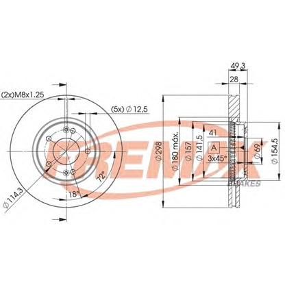 Zdjęcie Tarcza hamulcowa FREMAX BD5107