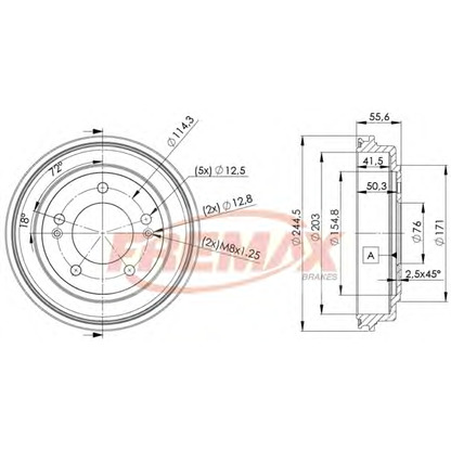 Фото Тормозной диск FREMAX BD5174