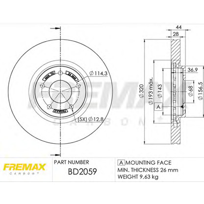 Photo Brake Disc FREMAX BD2059