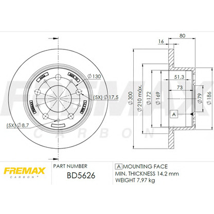 Foto Disco  freno FREMAX BD5626