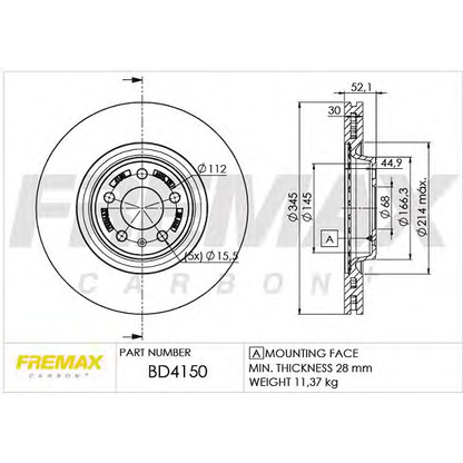 Foto Disco de freno FREMAX BD4150