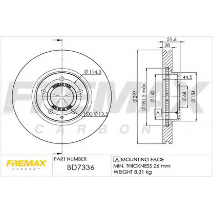 Foto Disco de freno FREMAX BD7336