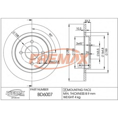 Foto Bremsscheibe FREMAX BD6007