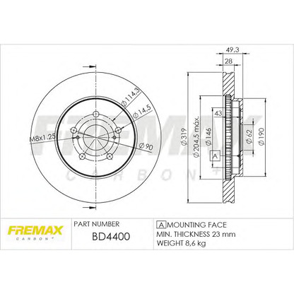 Foto Bremsscheibe FREMAX BD4400