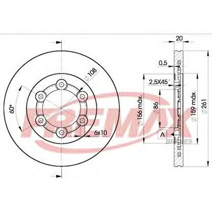 Foto Disco de freno FREMAX BD0005