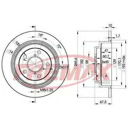 Photo Disque de frein FREMAX BD0034